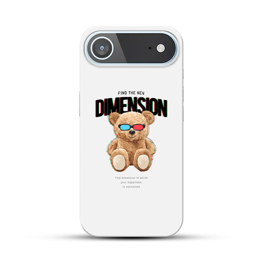 3Dメガネをかけたクマのぬいぐるみ iPhone Airオリジナルハードケース