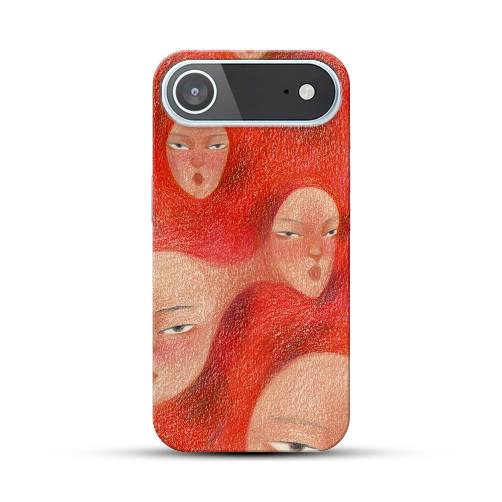 赤い繋がりの顔 iPhone Airオリジナルハードケース