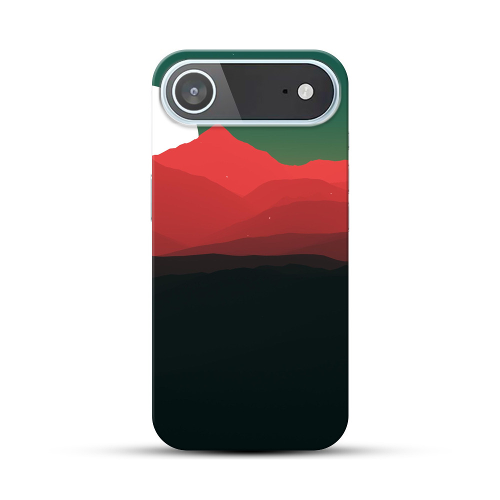 赤い山の風景 iPhone Airオリジナルハードケース