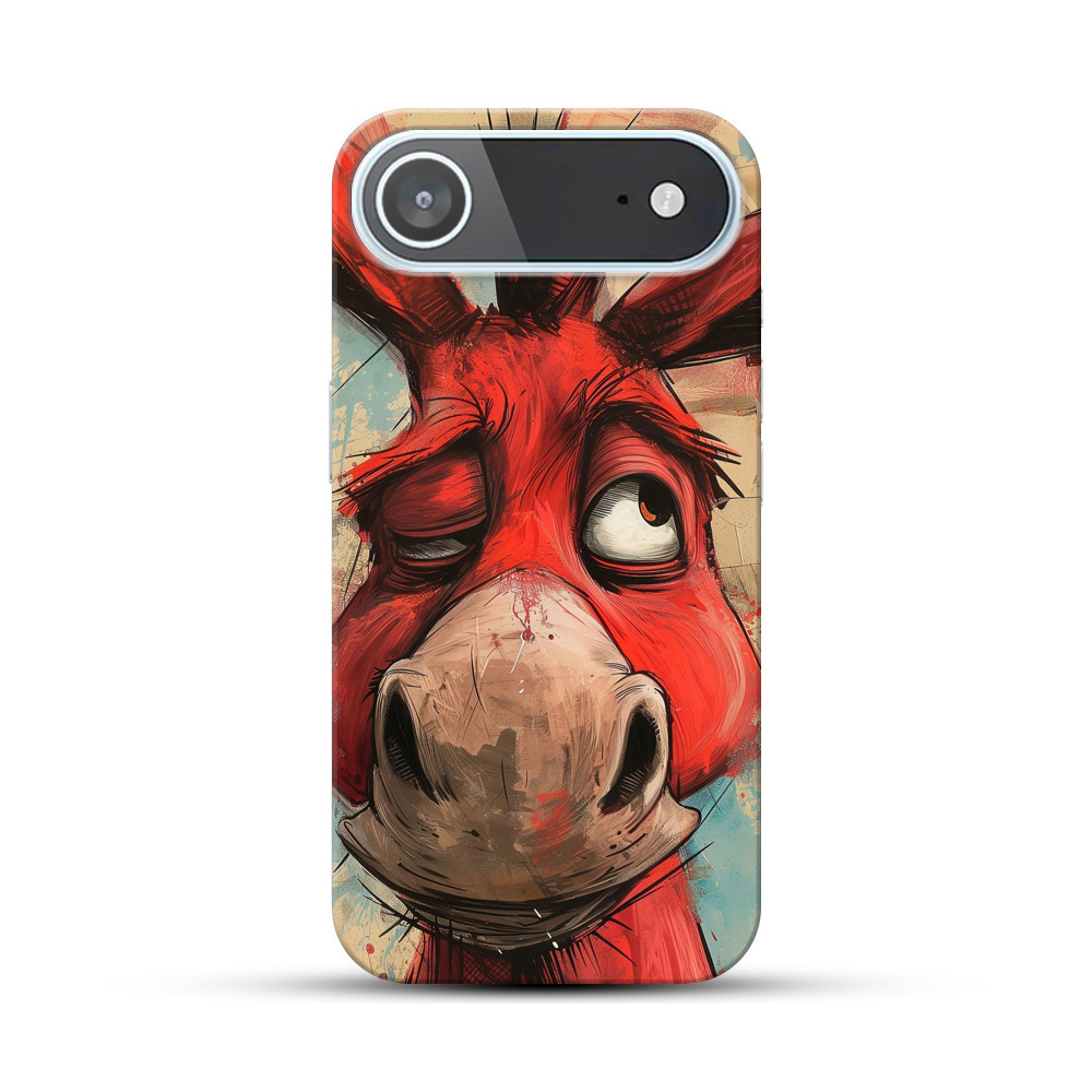 ウィンク赤いロバ iPhone Airオリジナルハードケース