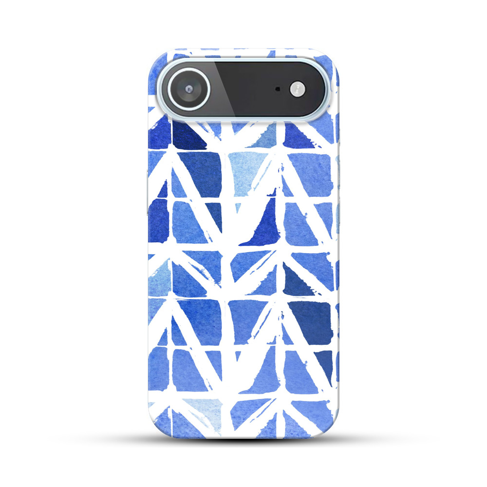 青い水彩模様 iPhone Airオリジナルハードケース