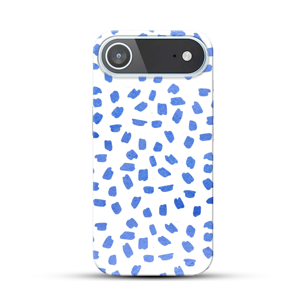 青い水彩のパターン iPhone Airオリジナルハードケース