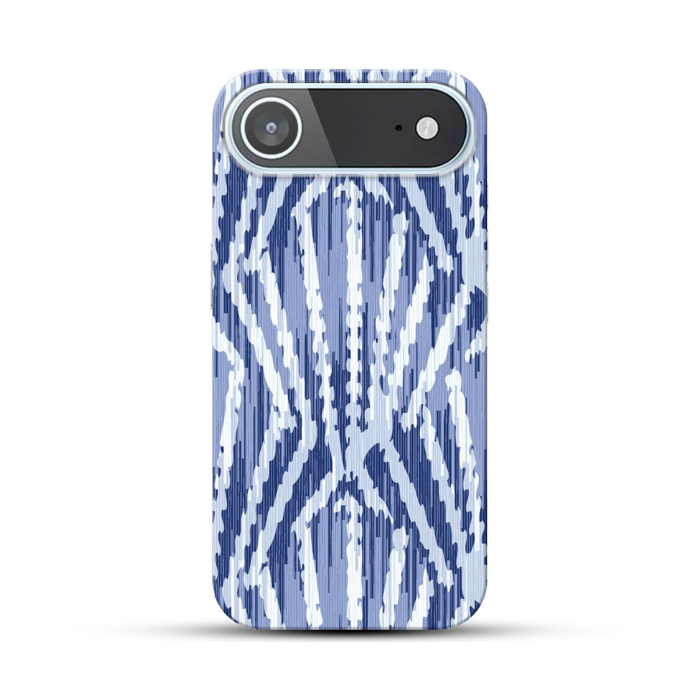 青いストライプパターン iPhone Airオリジナルハードケース