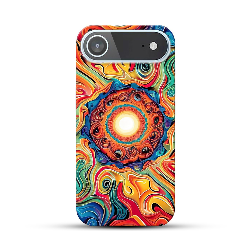 鮮やかな渦巻き模様 iPhone Airオリジナルハードケース
