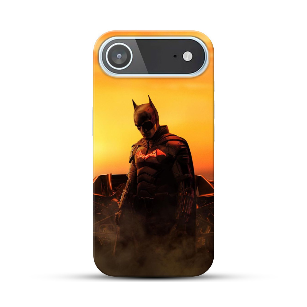 夕日とバットマンシルエット iPhone Airオリジナルハードケース