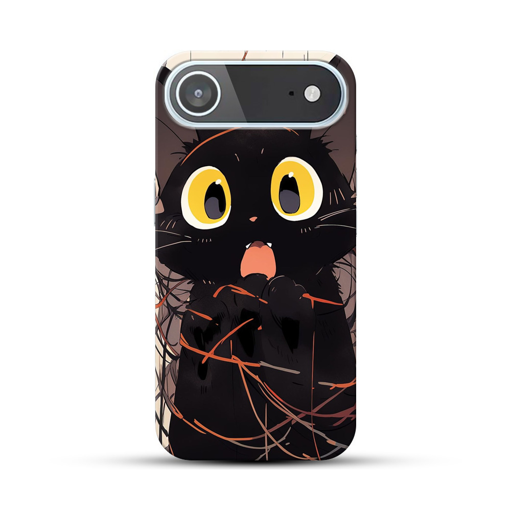 びっくり黒猫 iPhone Airオリジナルハードケース