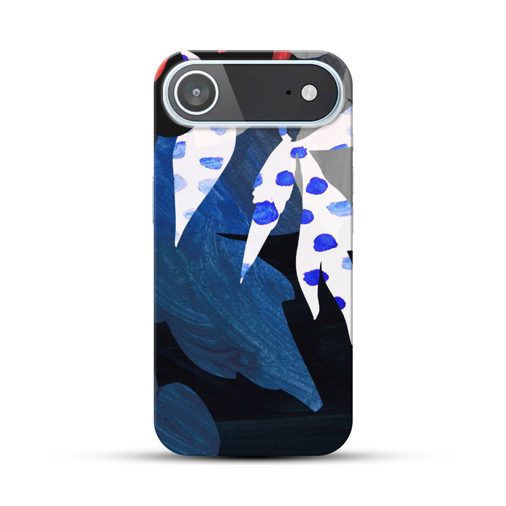 抽象的な花と葉のアート iPhone Airオリジナルハードケース