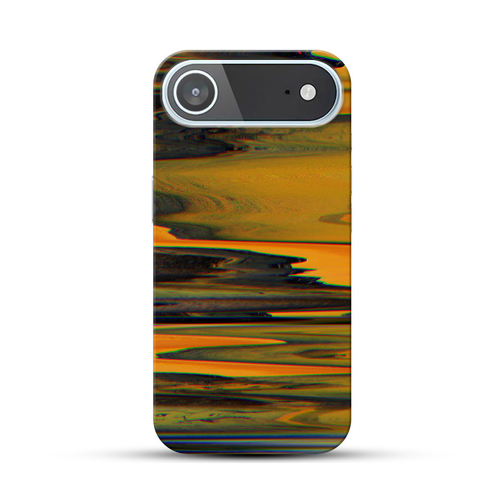 抽象的なオレンジの波模様 iPhone Airオリジナルハードケース