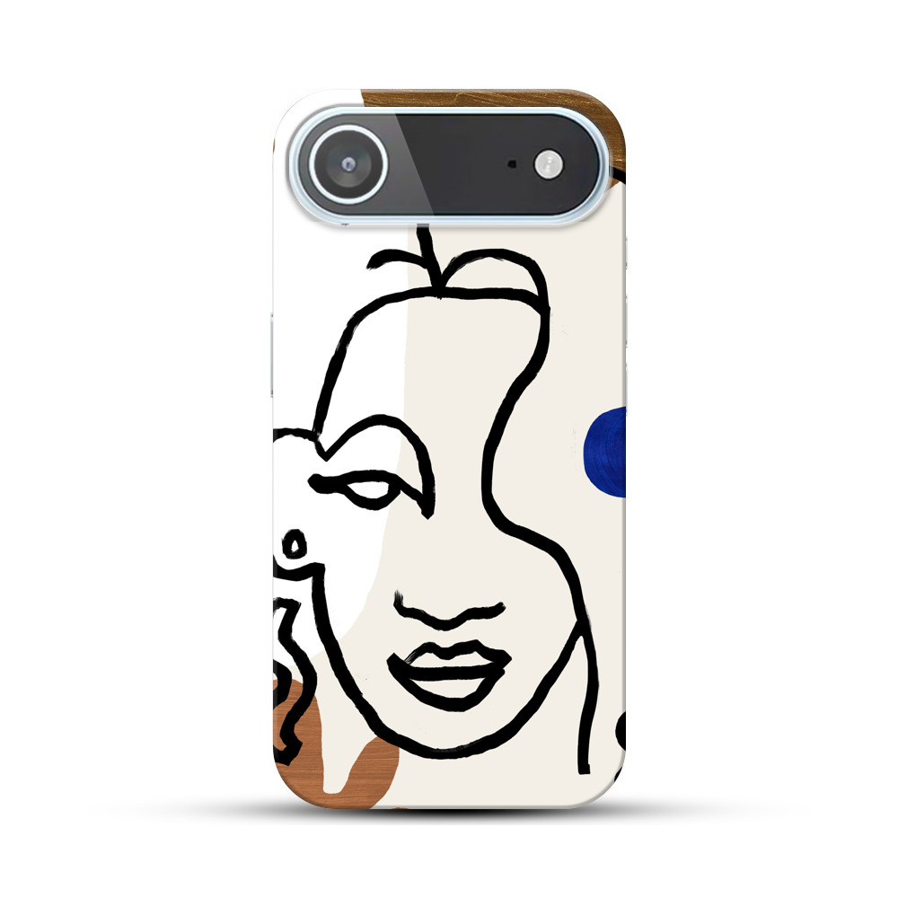 抽象的な女性の顔 iPhone Airオリジナルハードケース