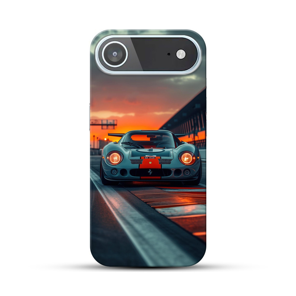 夕日に映えるレーシングカー iPhone Airオリジナルハードケース