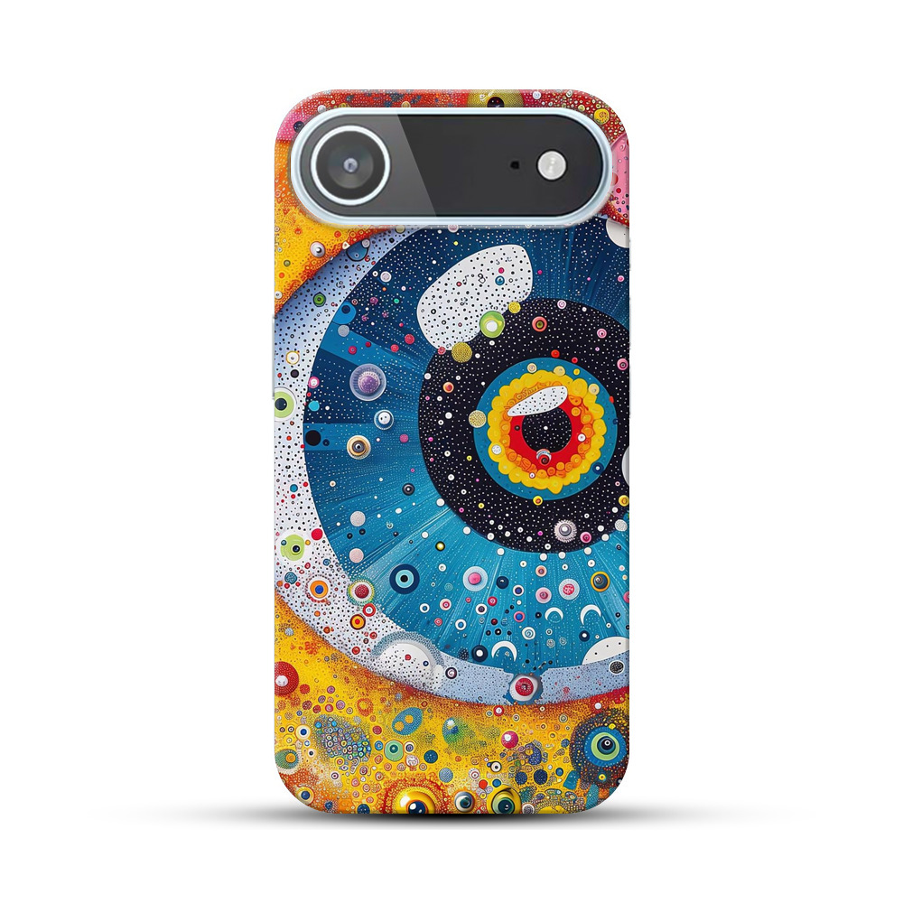 カラフルな目の抽象画 iPhone Airオリジナルハードケース