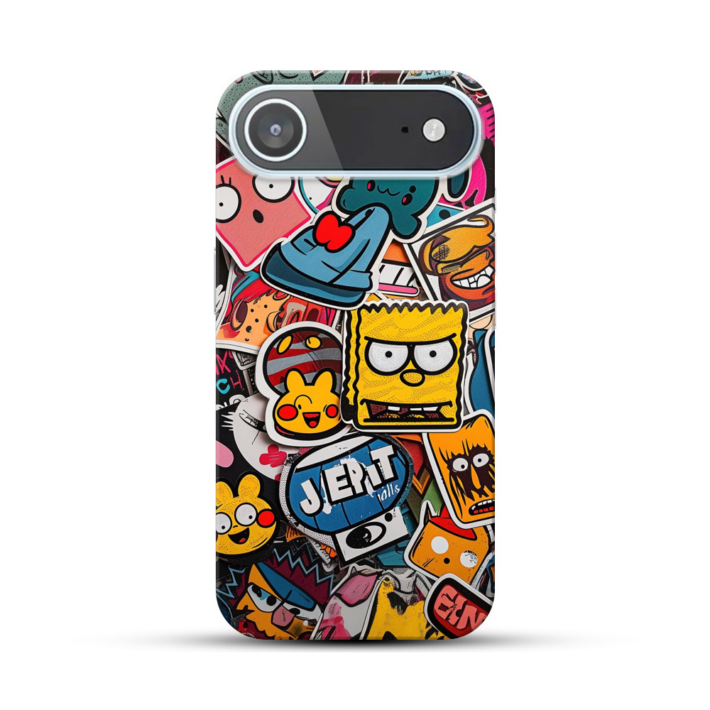 カラフルステッカー集合 iPhone Airオリジナルハードケース