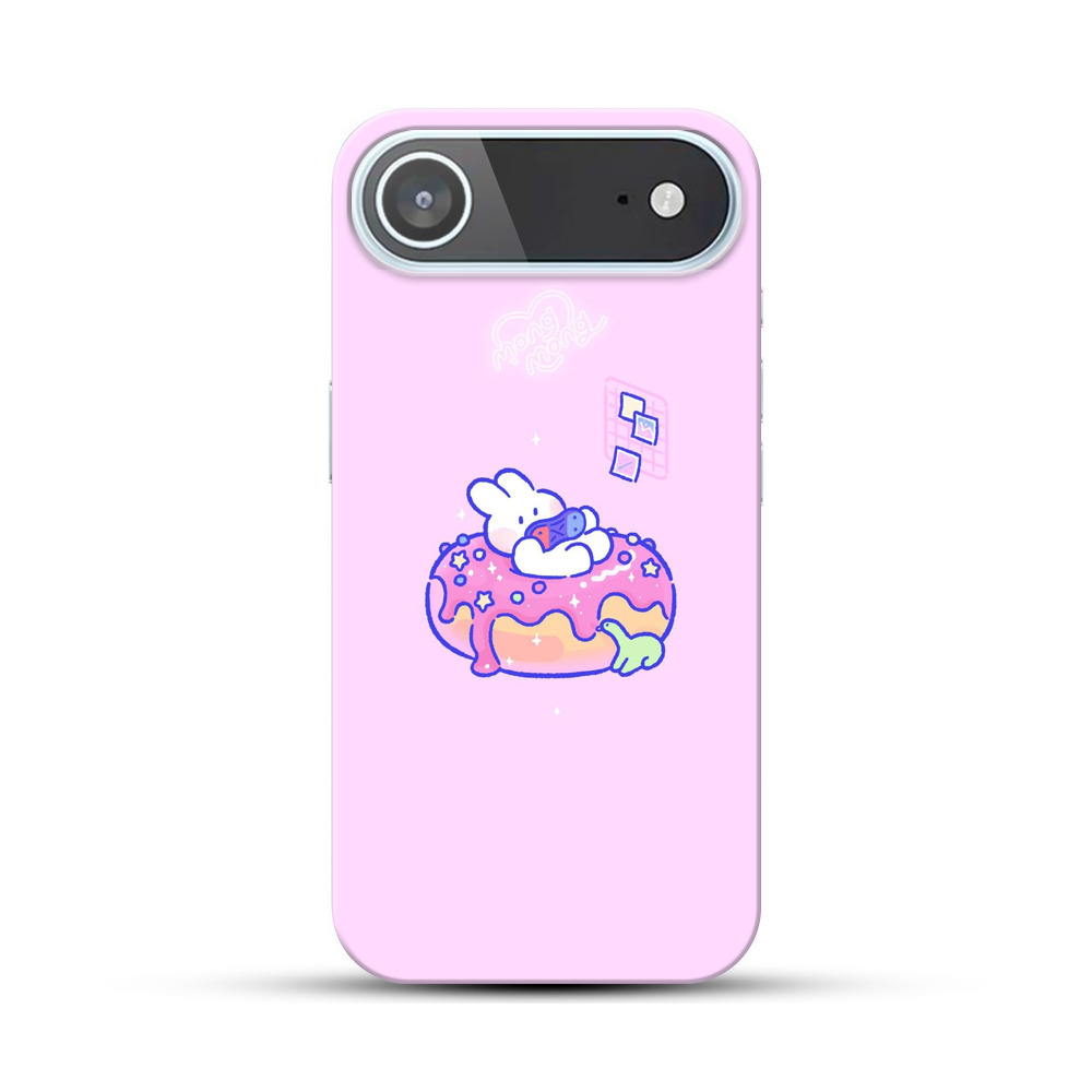 ドーナツにのんびりするウサギ iPhone Airオリジナルハードケース