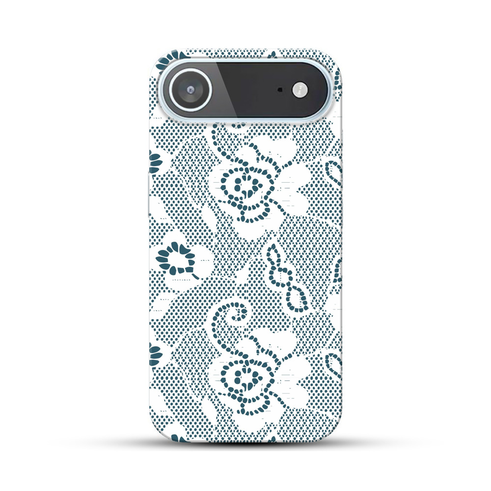 ドットパターン花柄デザイン iPhone Airオリジナルハードケース