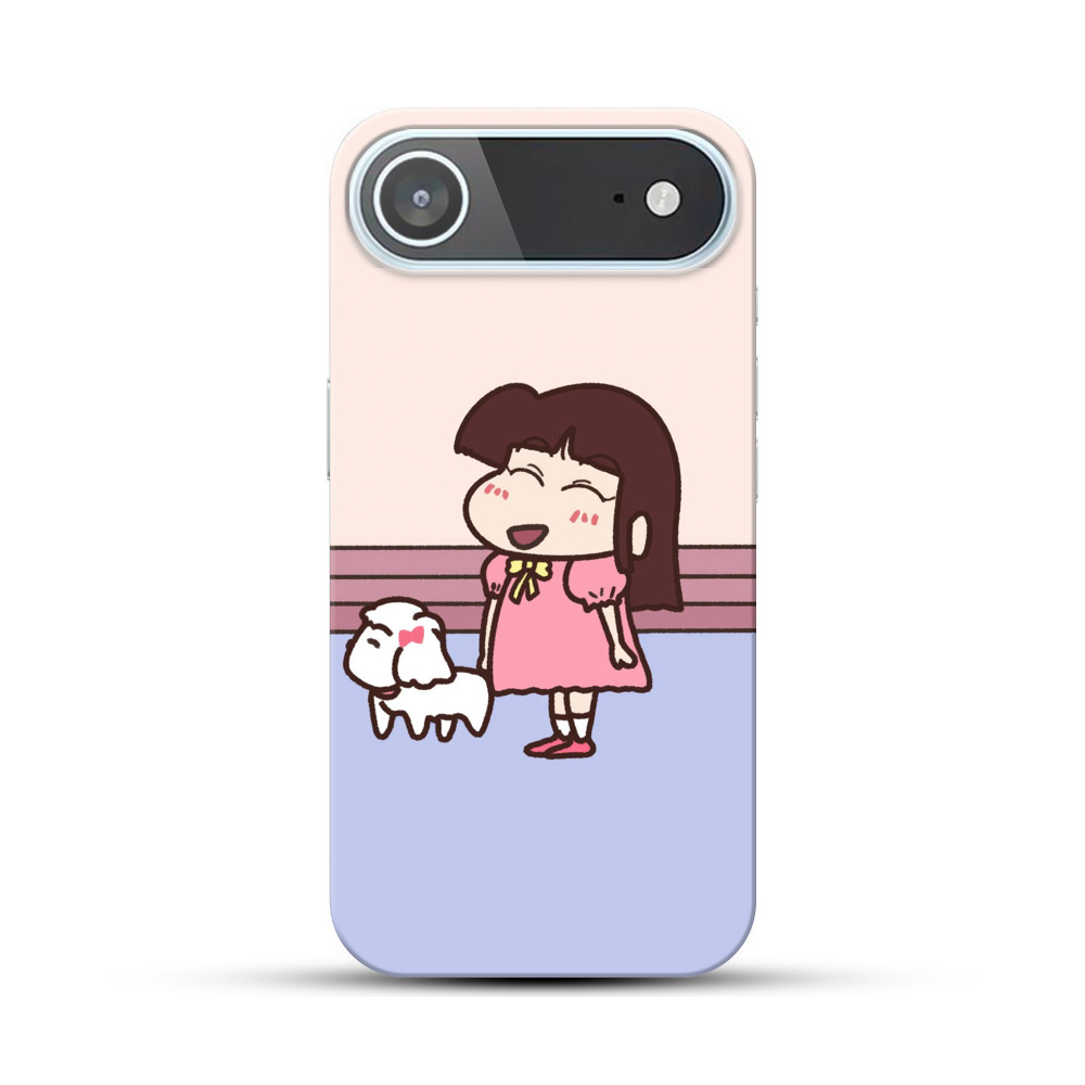 笑顔の女の子と犬 iPhone Airオリジナルハードケース