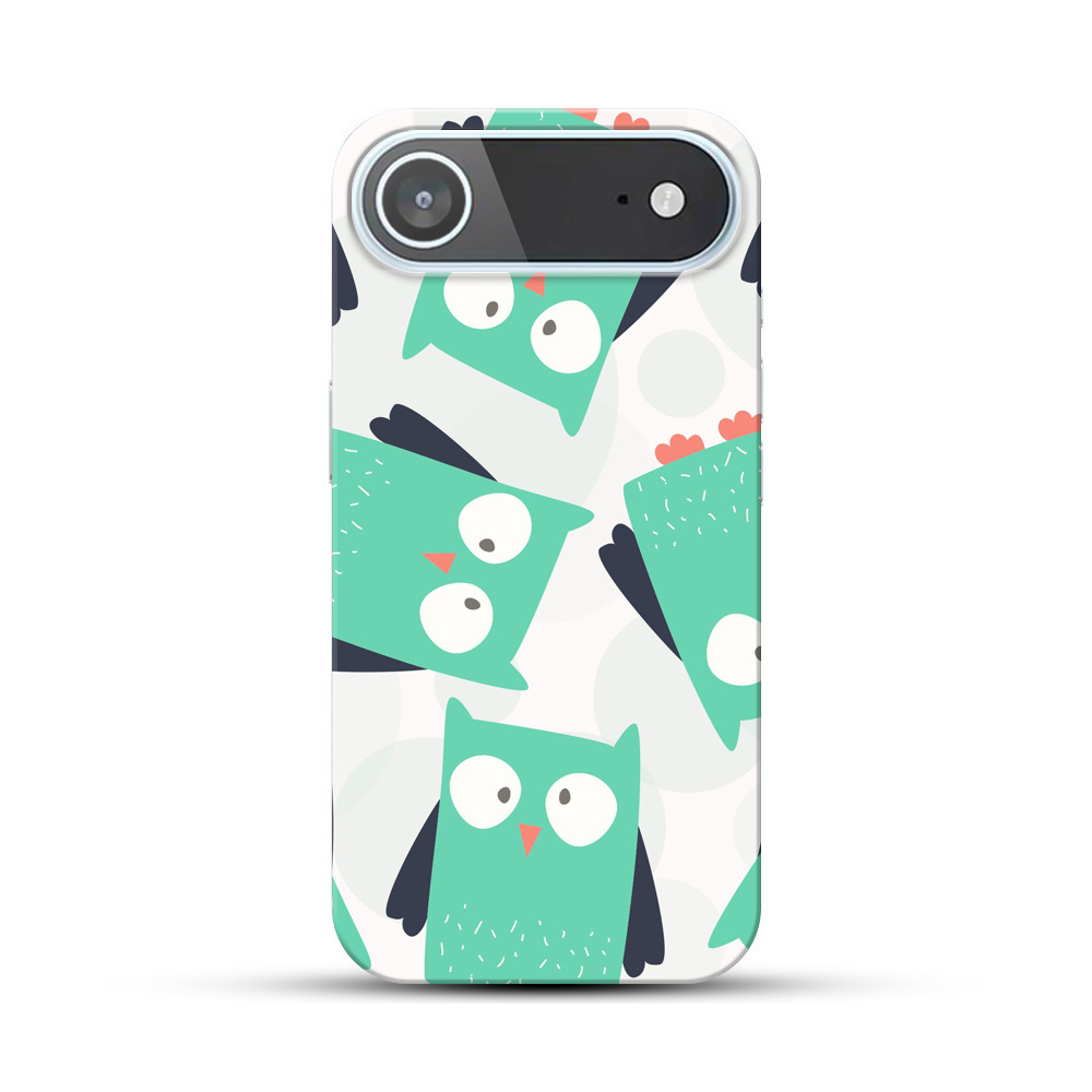 フクロウのパターン iPhone Airオリジナルハードケース