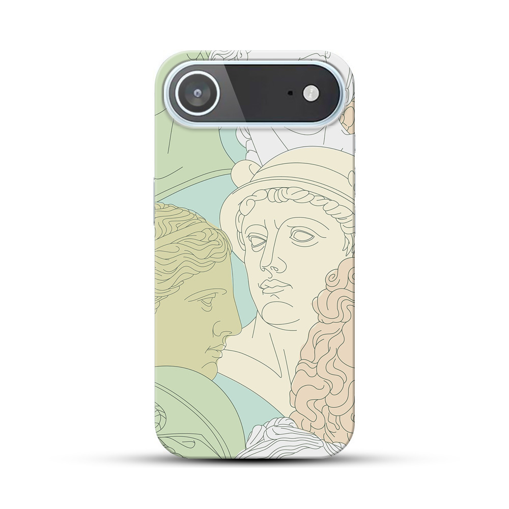 ギリシャ彫刻の顔のパターン iPhone Airオリジナルハードケース