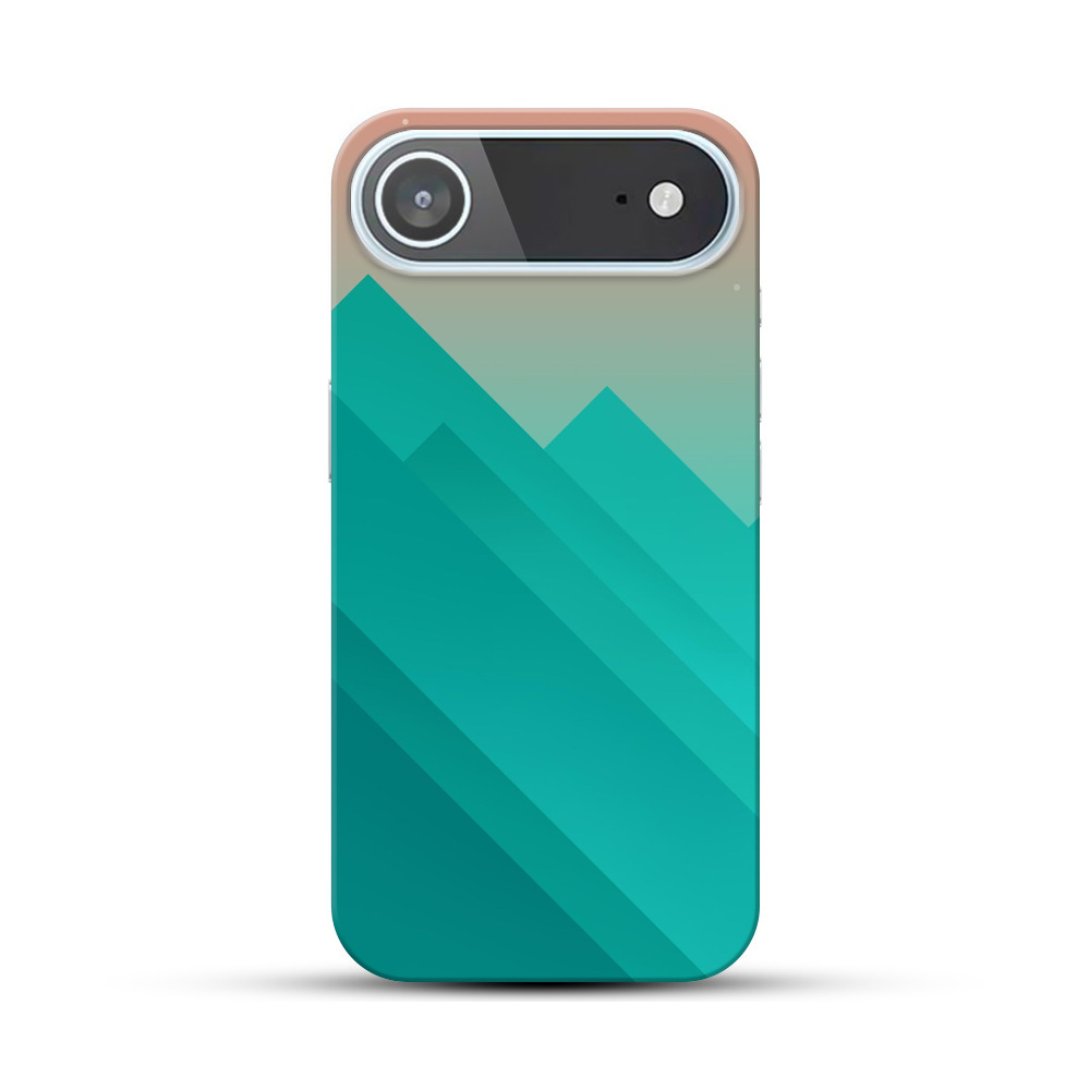 青緑グラデ山シルエット iPhone Airオリジナルハードケース