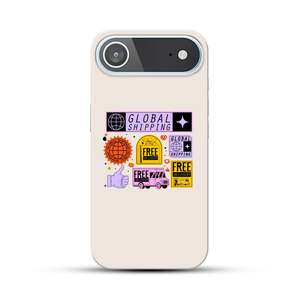 グローバル無料配送のアイコンセット iPhone Airオリジナルハードケース