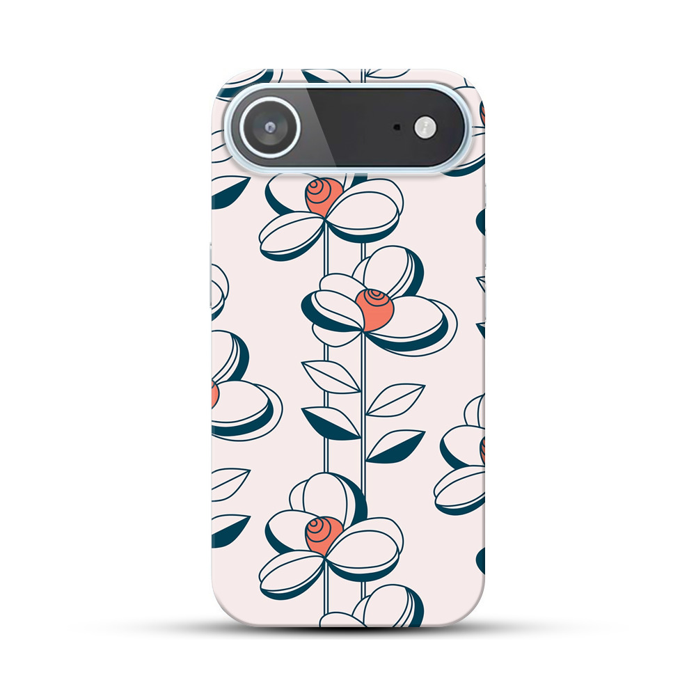 花の模様パターン iPhone Airオリジナルハードケース