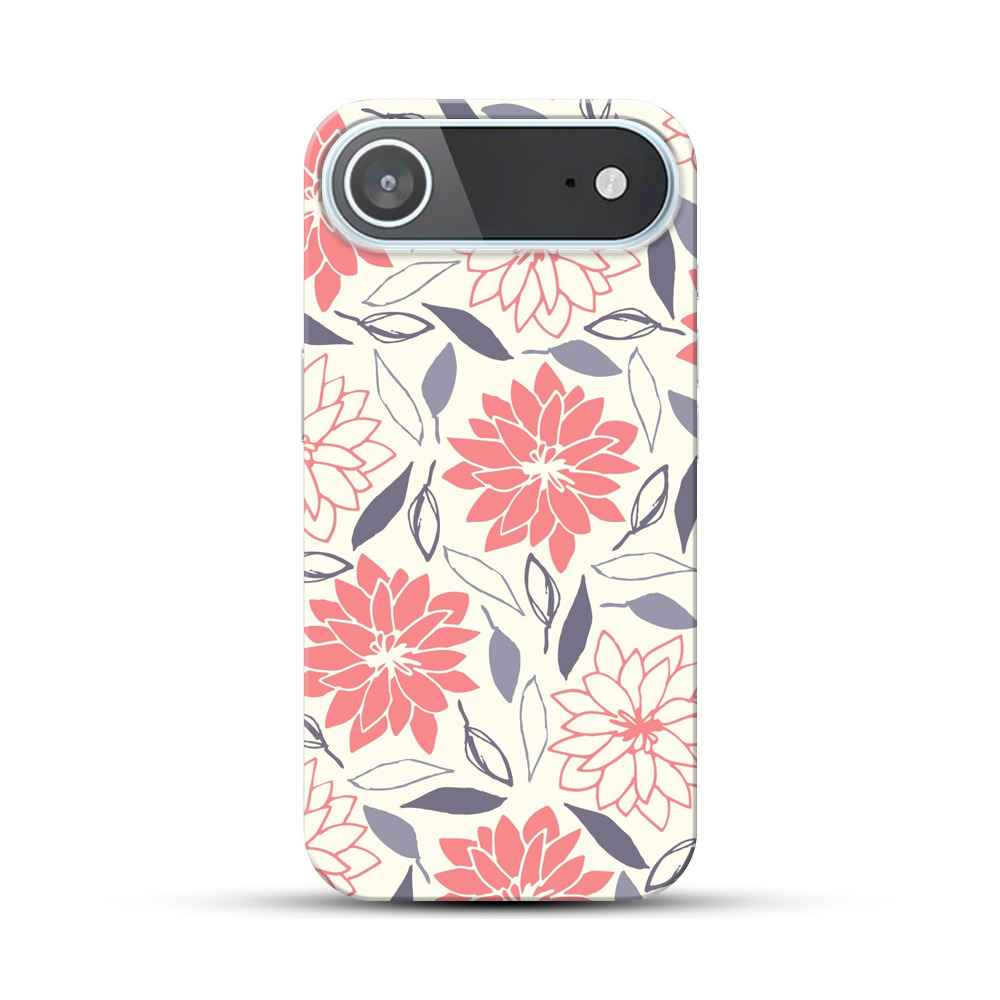 花のパターン iPhone Airオリジナルハードケース