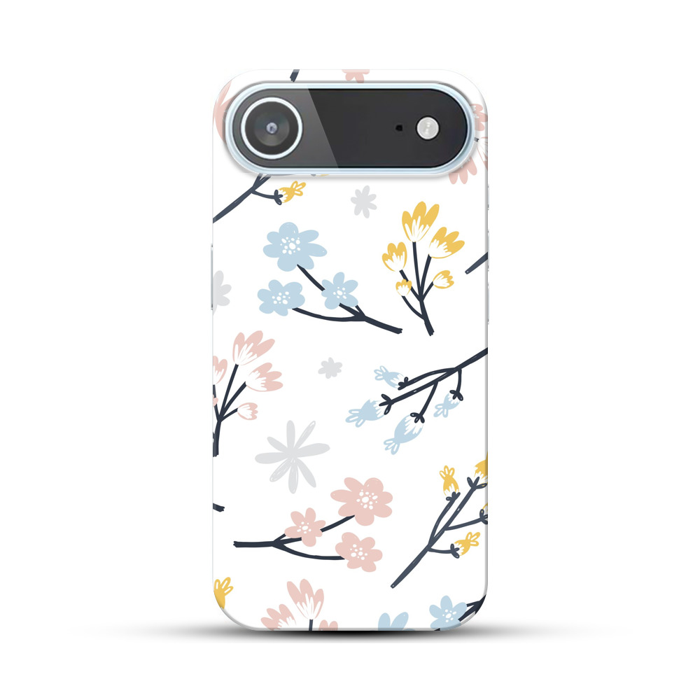 花のパターン iPhone Airオリジナルハードケース