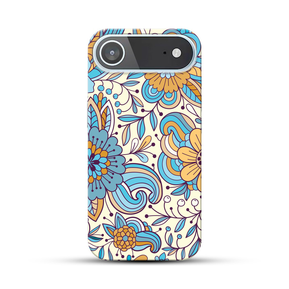 花のパターン iPhone Airオリジナルハードケース