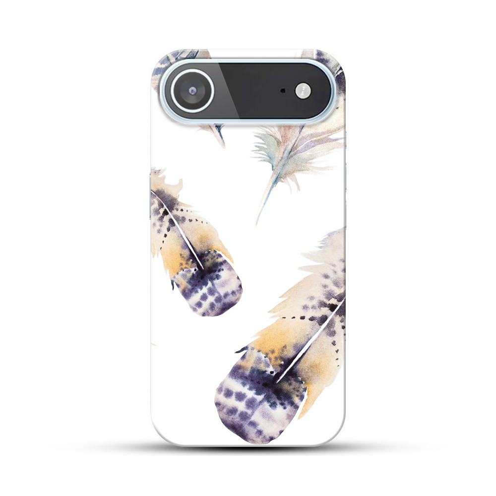 羽の水彩画 iPhone Airオリジナルハードケース