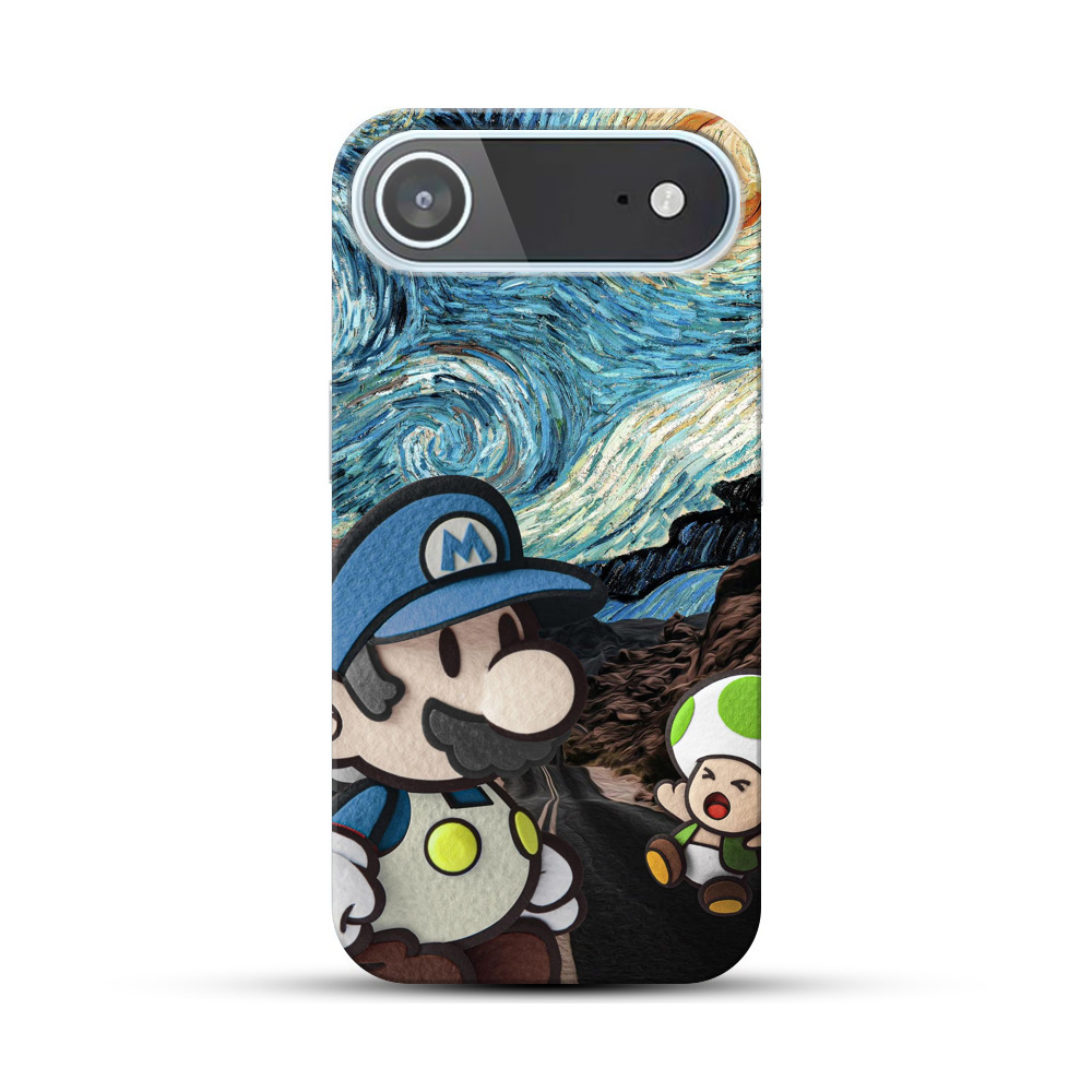 星月夜のマリオとキノピオ iPhone Airオリジナルハードケース