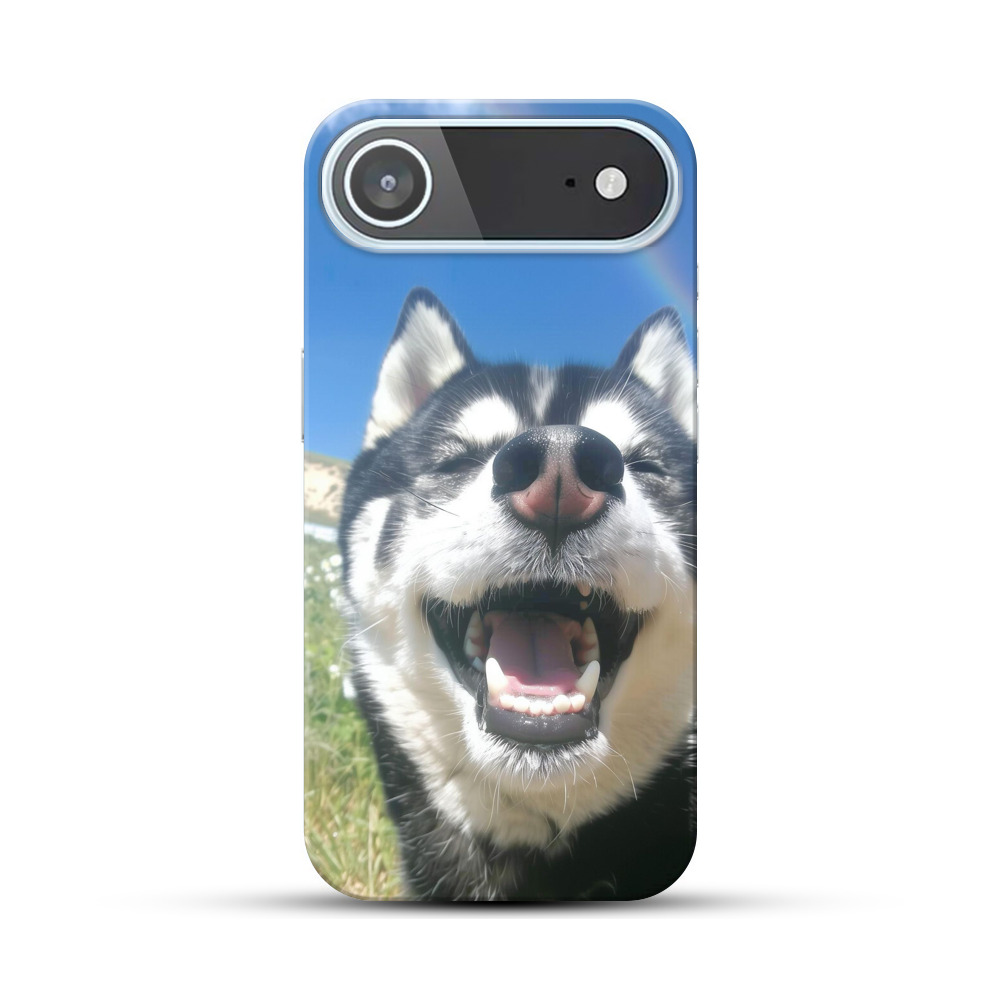 笑顔のハスキー犬 iPhone Airオリジナルハードケース