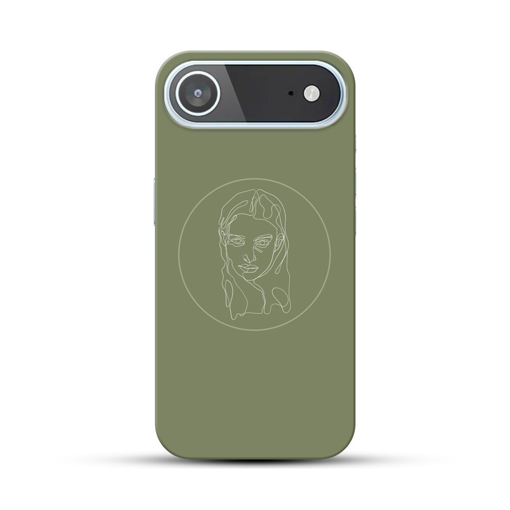 女性の顔の線画 iPhone Airオリジナルハードケース