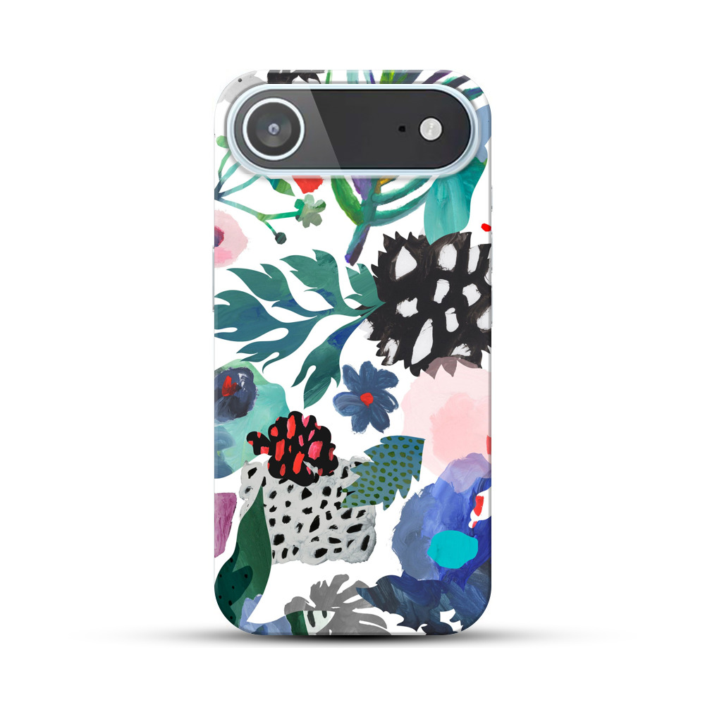 カラフルな抽象花柄 iPhone Airオリジナルハードケース