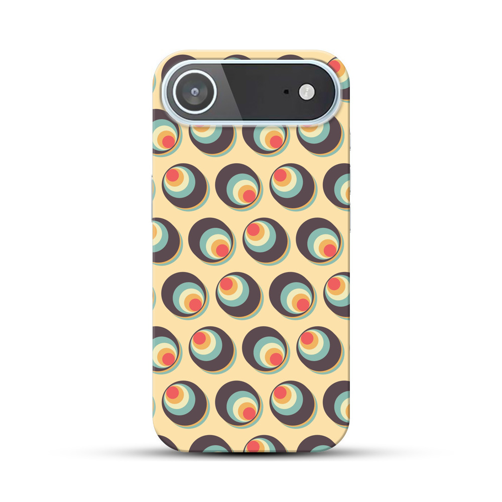 カラフルな円形パターン iPhone Airオリジナルハードケース