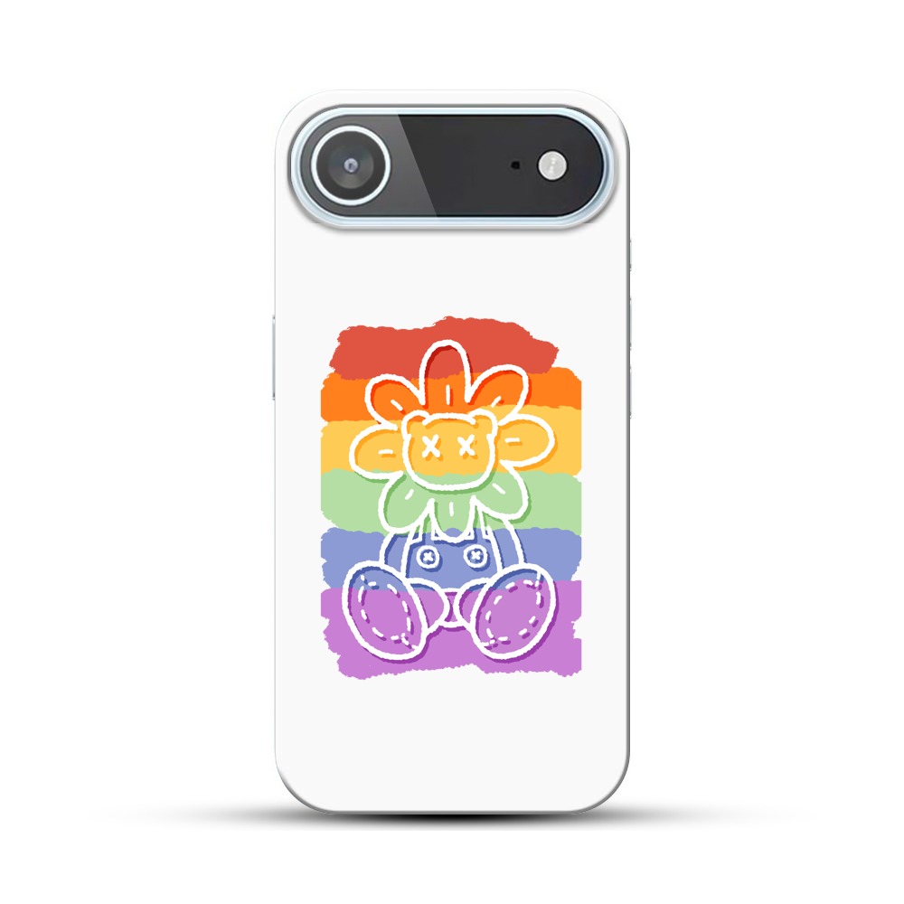 カラフルな花のキャラクター iPhone Airオリジナルハードケース