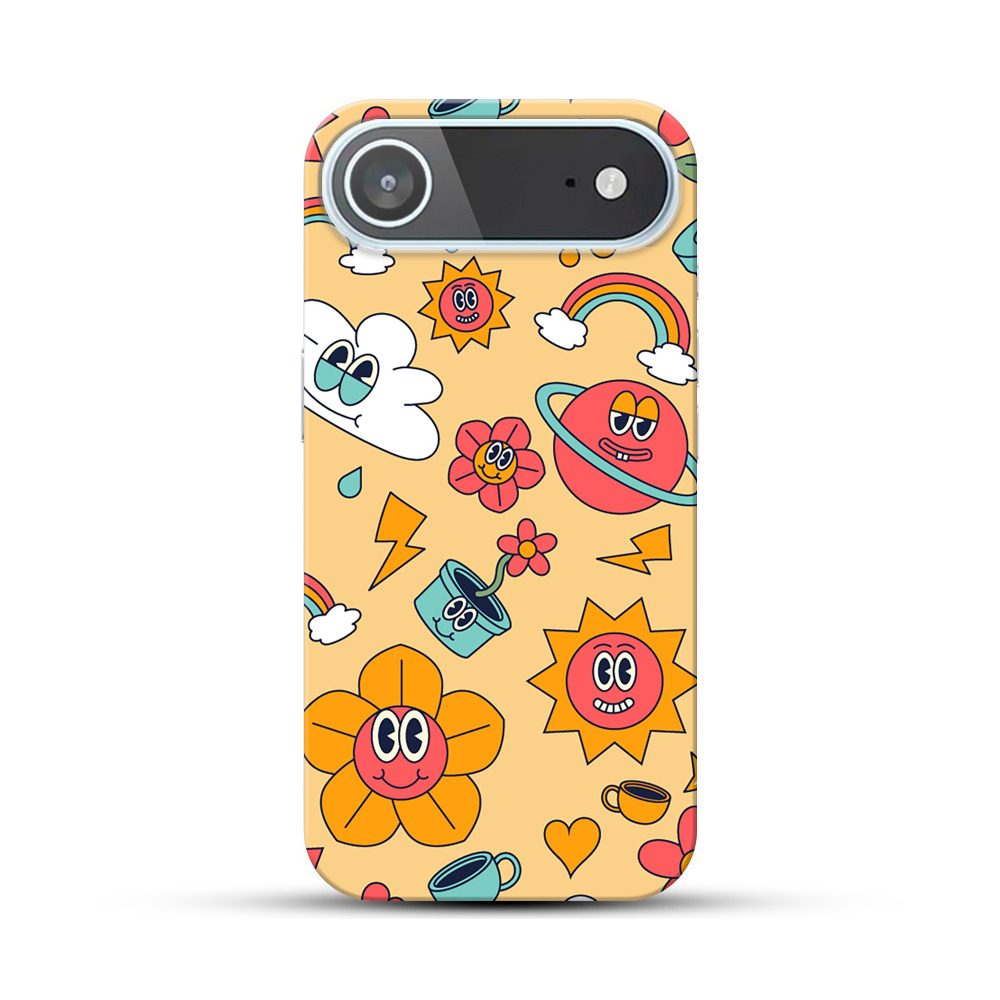 カラフルな模様のイラスト iPhone Airオリジナルハードケース