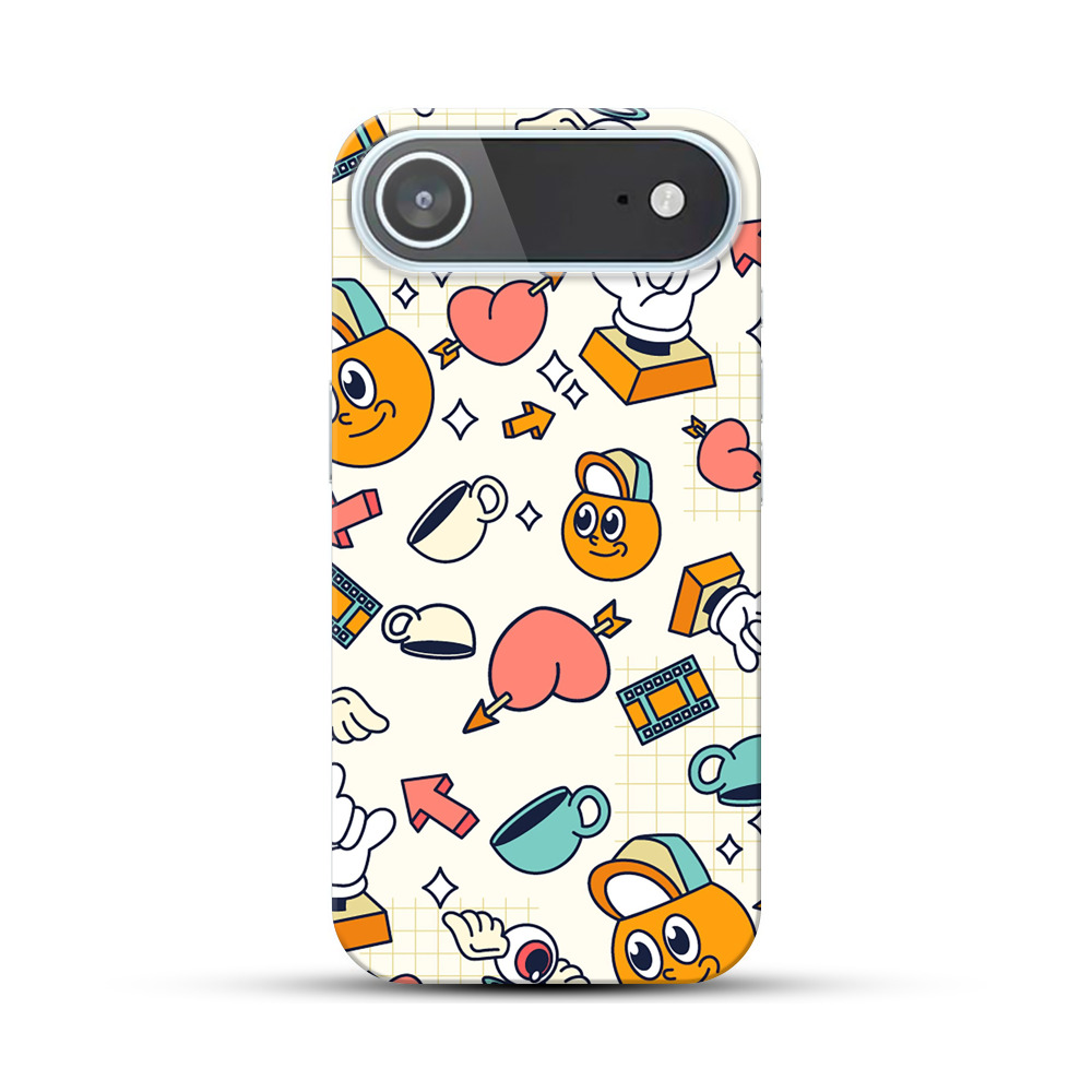 カラフルなパターン iPhone Airオリジナルハードケース