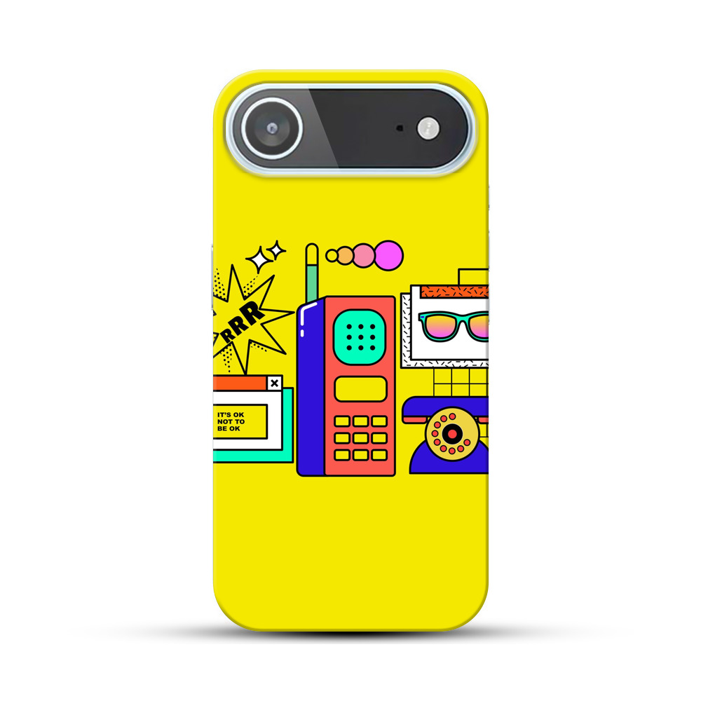 カラフルなレトロガジェット iPhone Airオリジナルハードケース