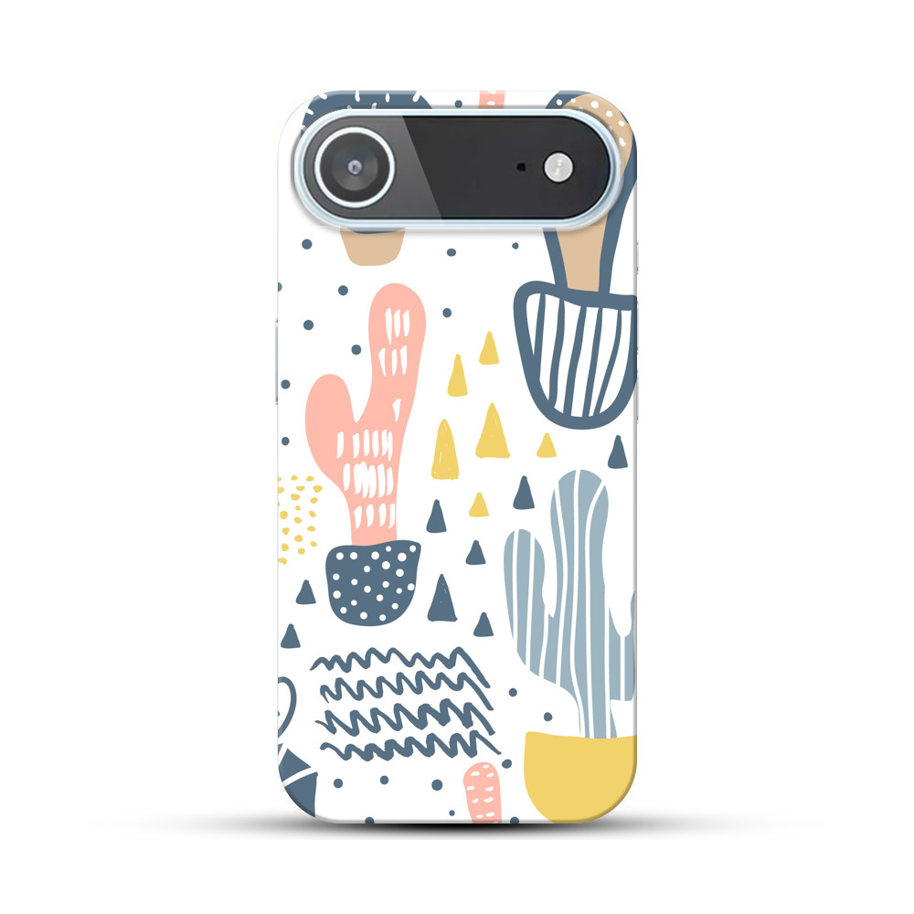 カラフルなサボテンのパターン iPhone Airオリジナルハードケース
