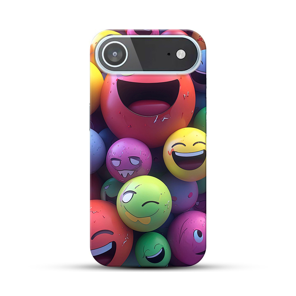 カラフルスマイリー iPhone Airオリジナルハードケース