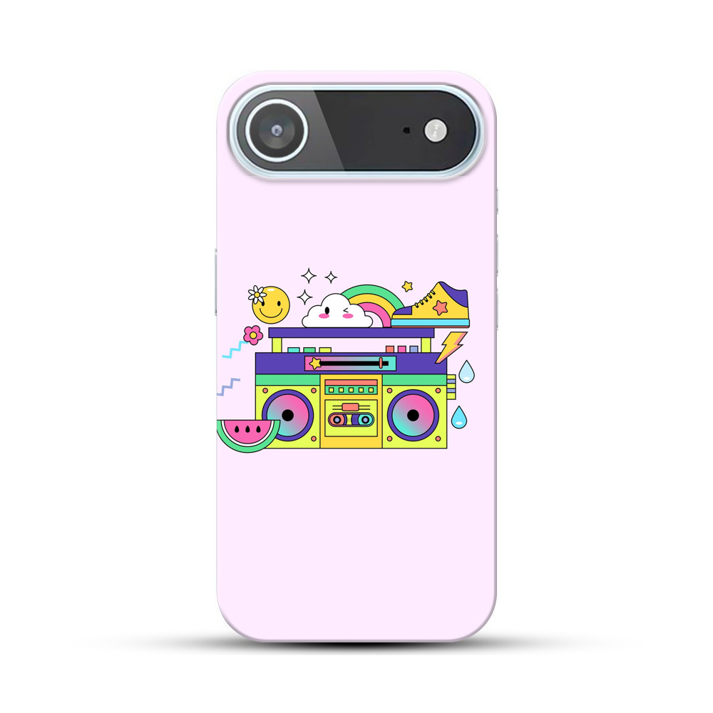 カラフルなブームボックス iPhone Airオリジナルハードケース