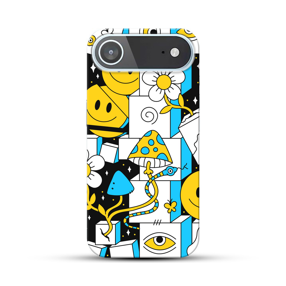 カラフルな抽象パターン iPhone Airオリジナルハードケース