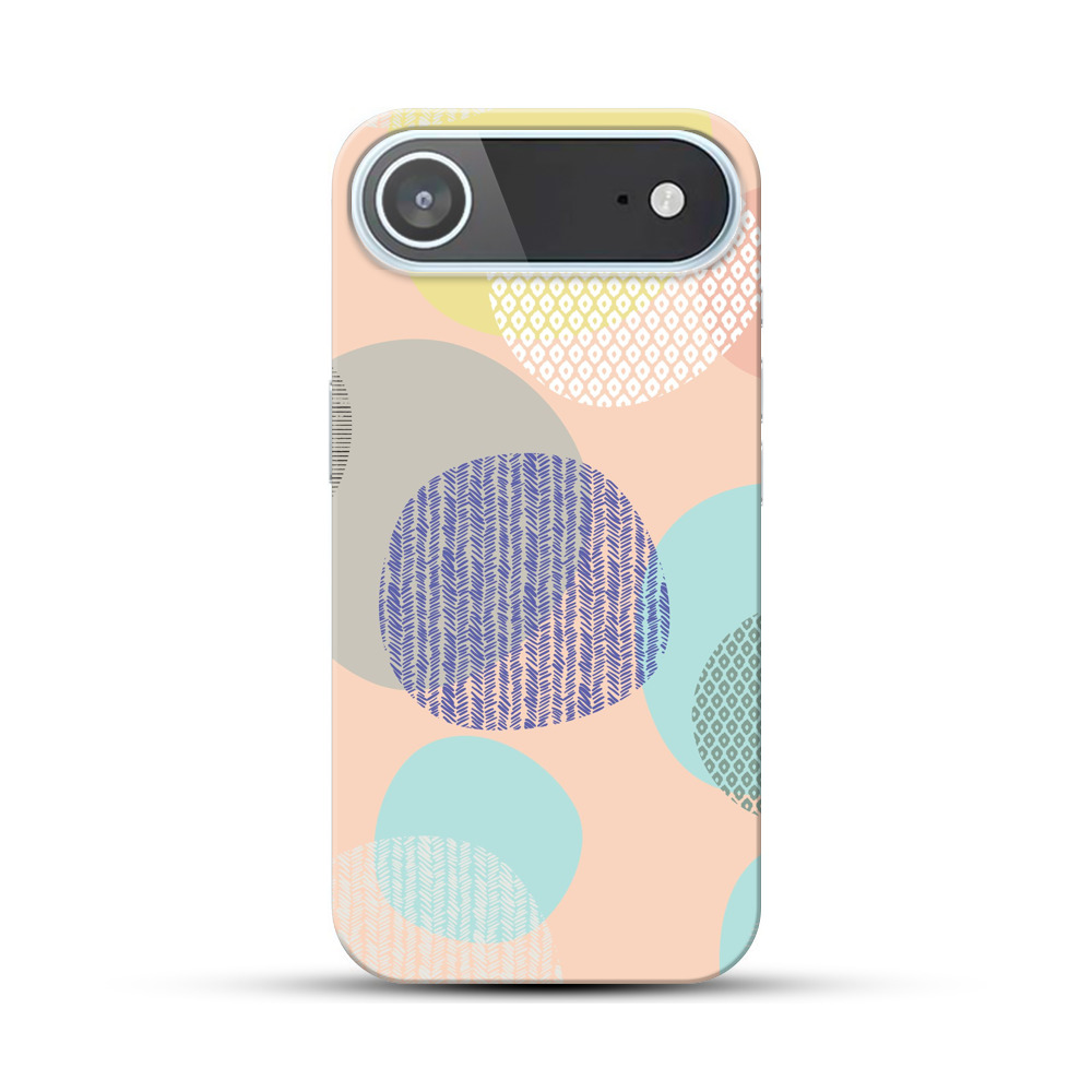 カラフルな円のパターン iPhone Airオリジナルハードケース