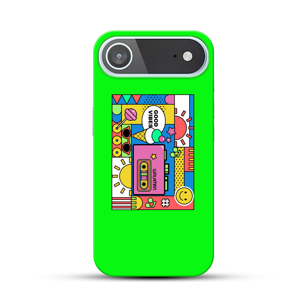 カラフルなグラフィックデザイン iPhone Airオリジナルハードケース