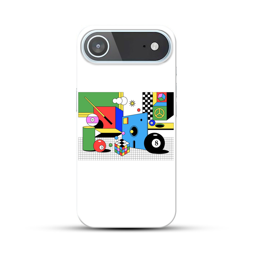 カラフルな幾何学模様 iPhone Airオリジナルハードケース