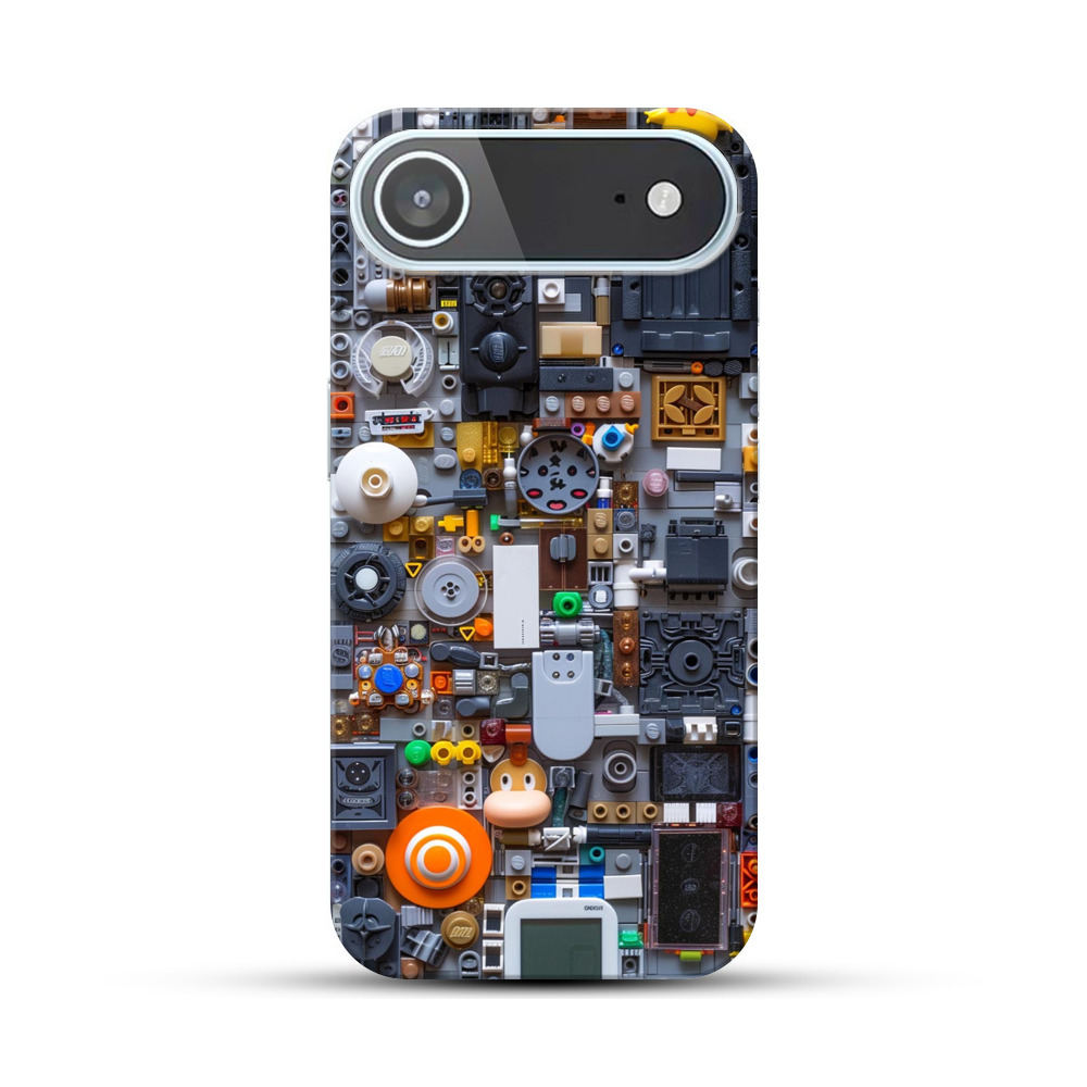 カラフルな部品アート iPhone Airオリジナルハードケース