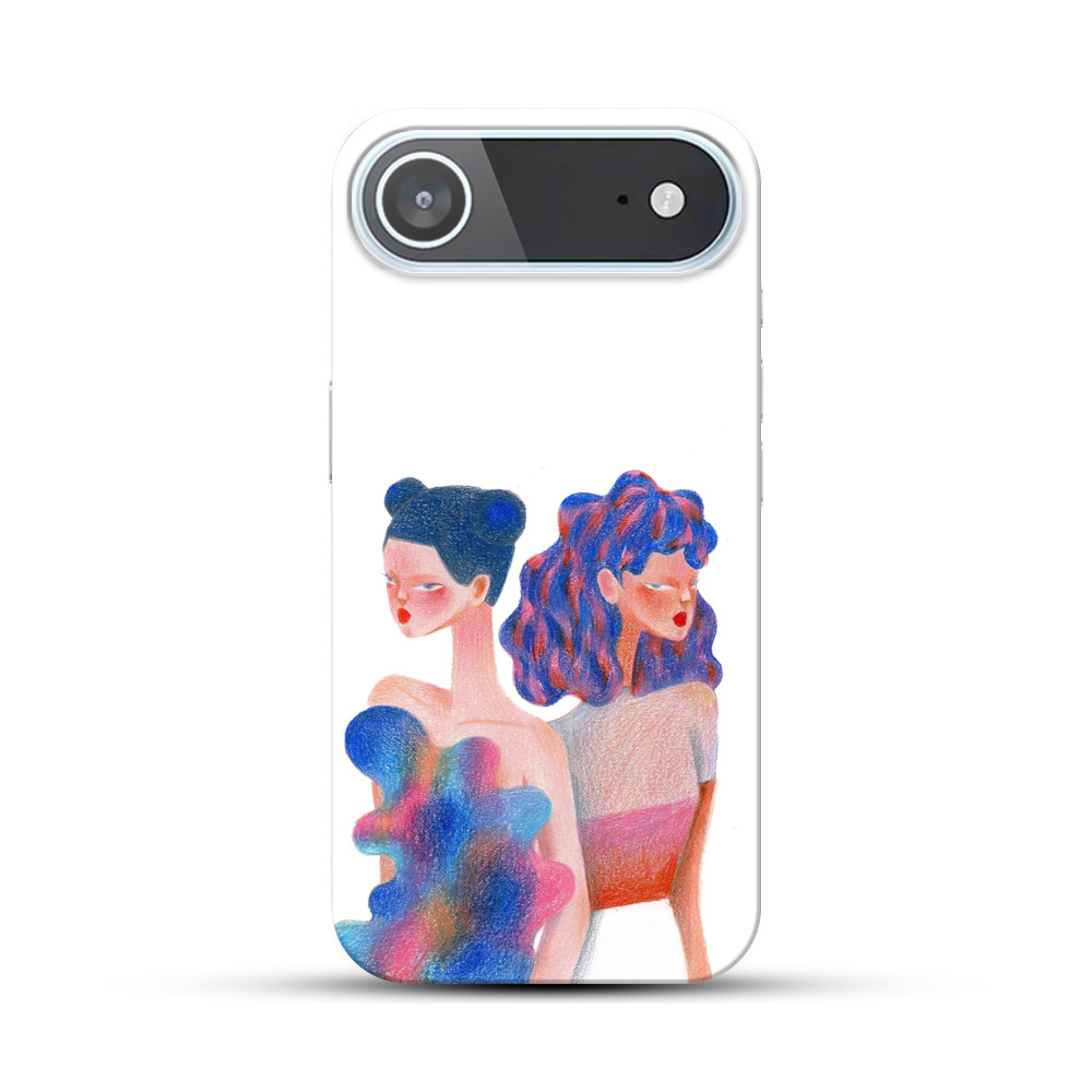 カラフルな女性のポートレート iPhone Airオリジナルハードケース