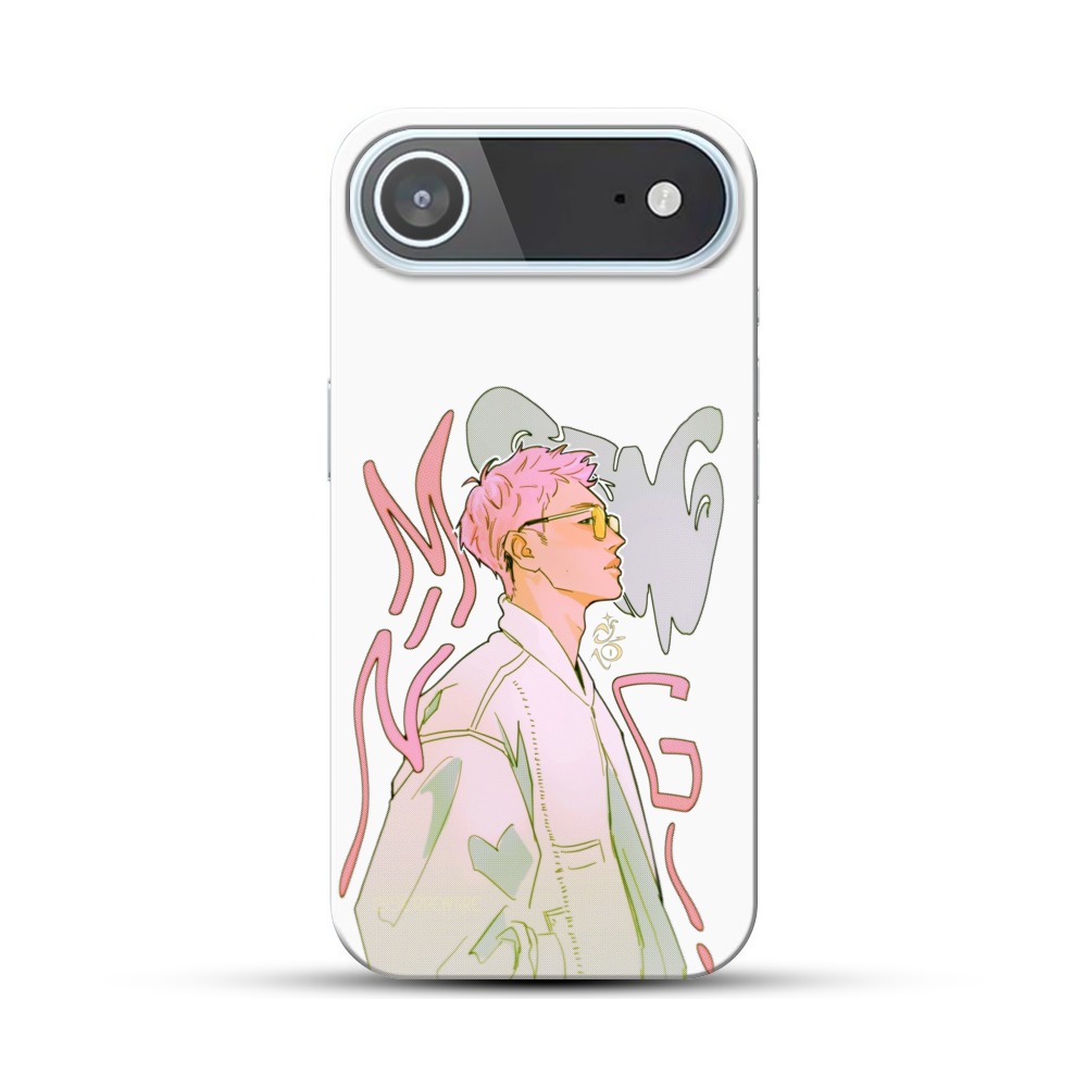 カラフルな髪の男性の横顔 iPhone Airオリジナルハードケース