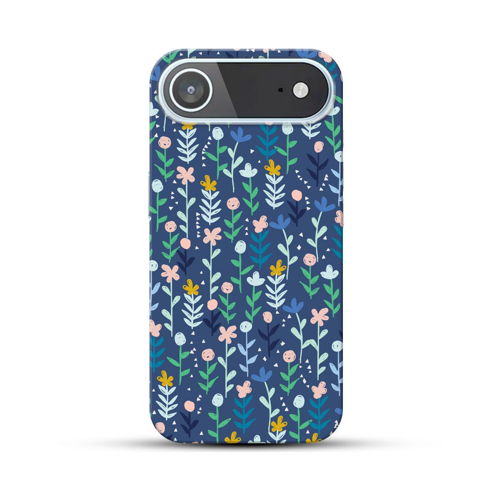 カラフルなシンプル花柄パターン iPhone Airオリジナルハードケース