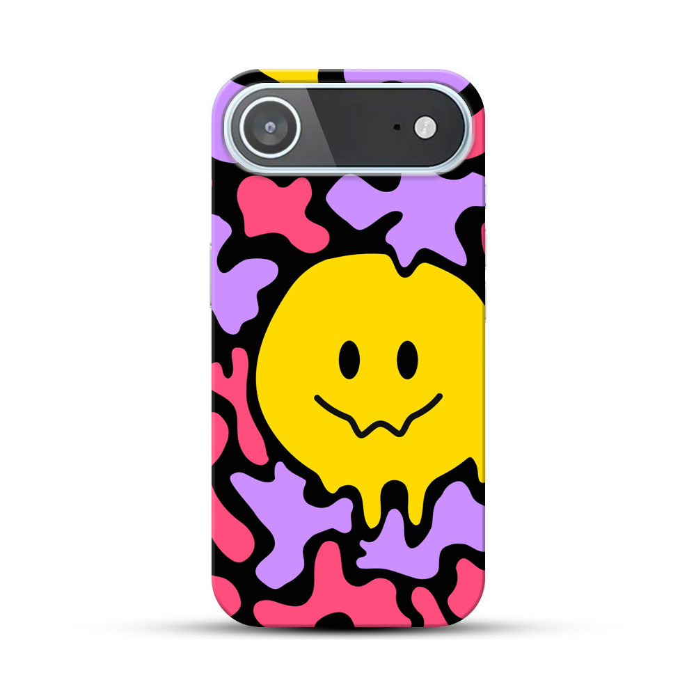 カラフルなスマイル模様 iPhone Airオリジナルハードケース