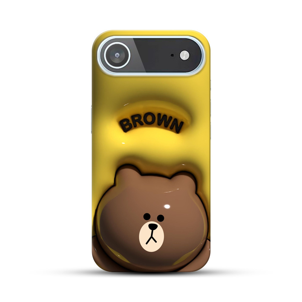 かわいいクマのブラウン iPhone Airオリジナルハードケース